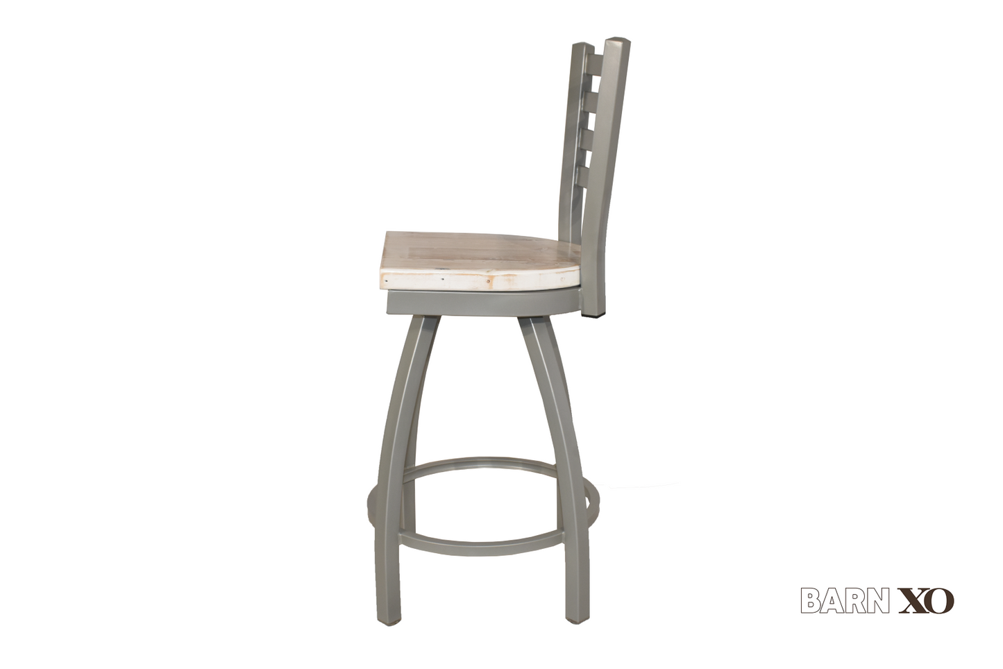 25 Inch Metal X Back Counter Chair (Gun Metal)