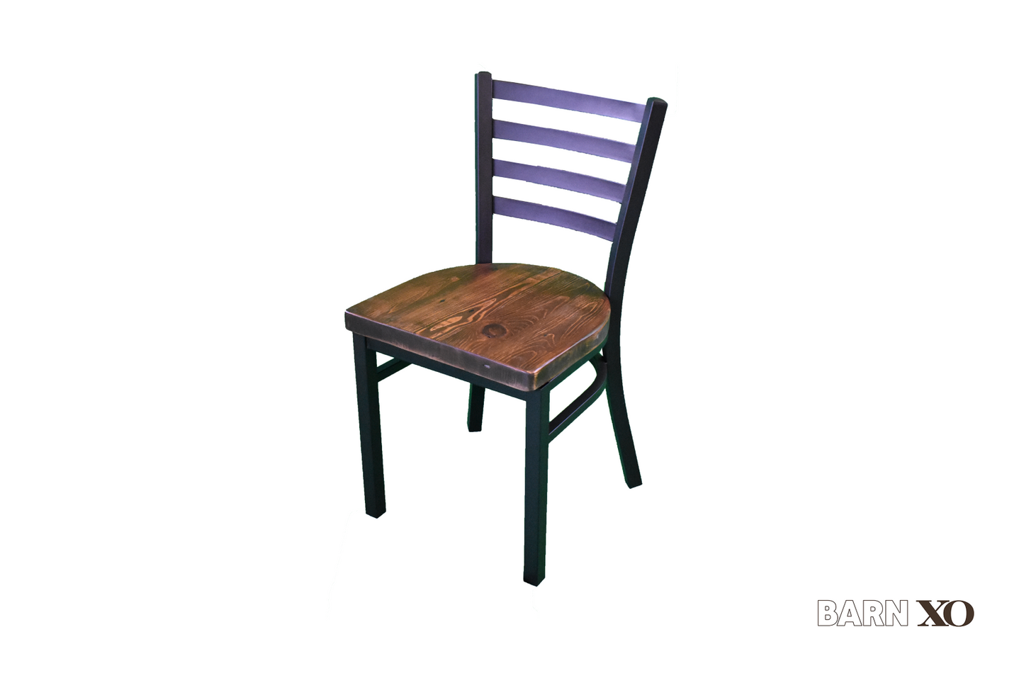18 Inch Ladder Back Dining Chair (Matte Black)