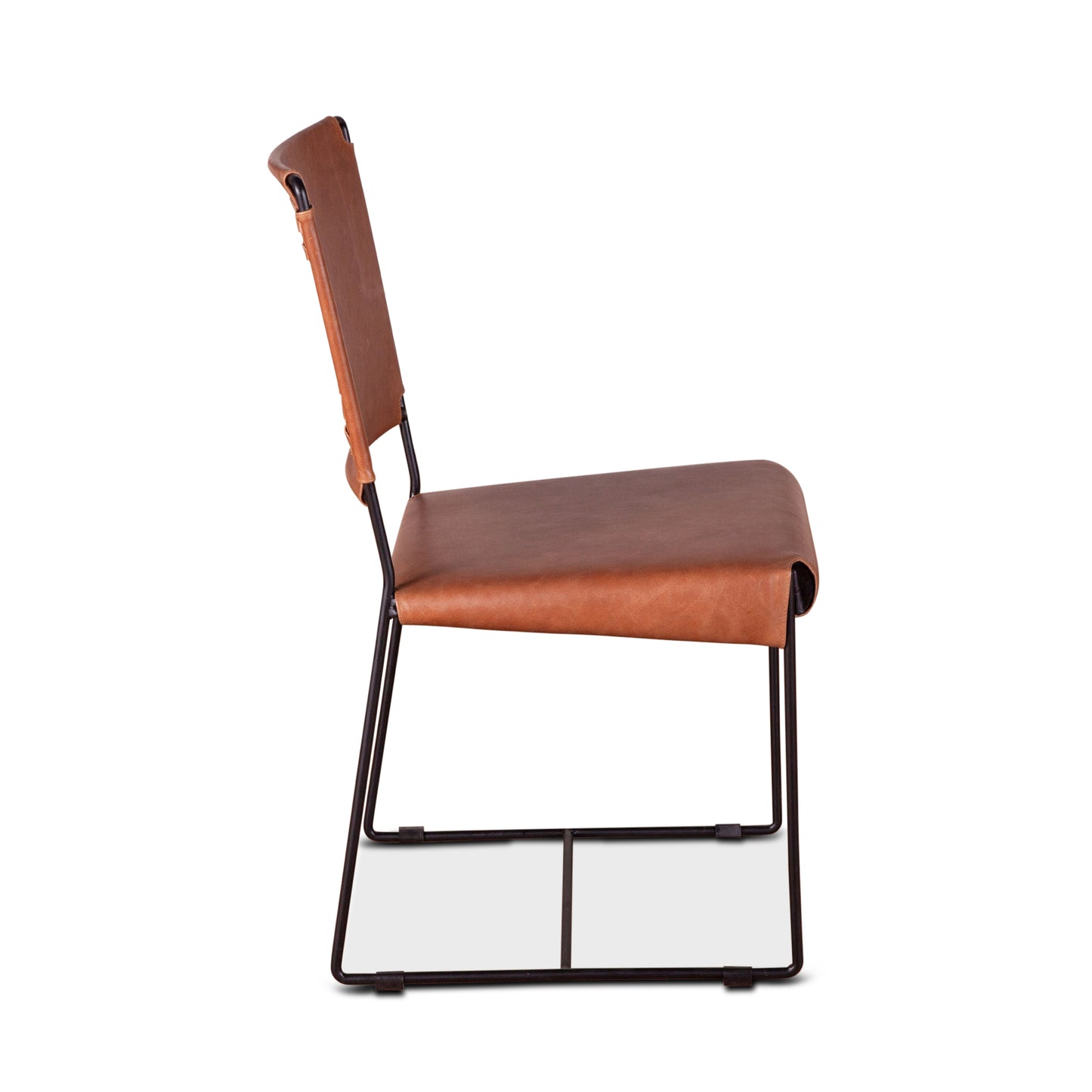New York Leather Dining Chair - Cognac Leather