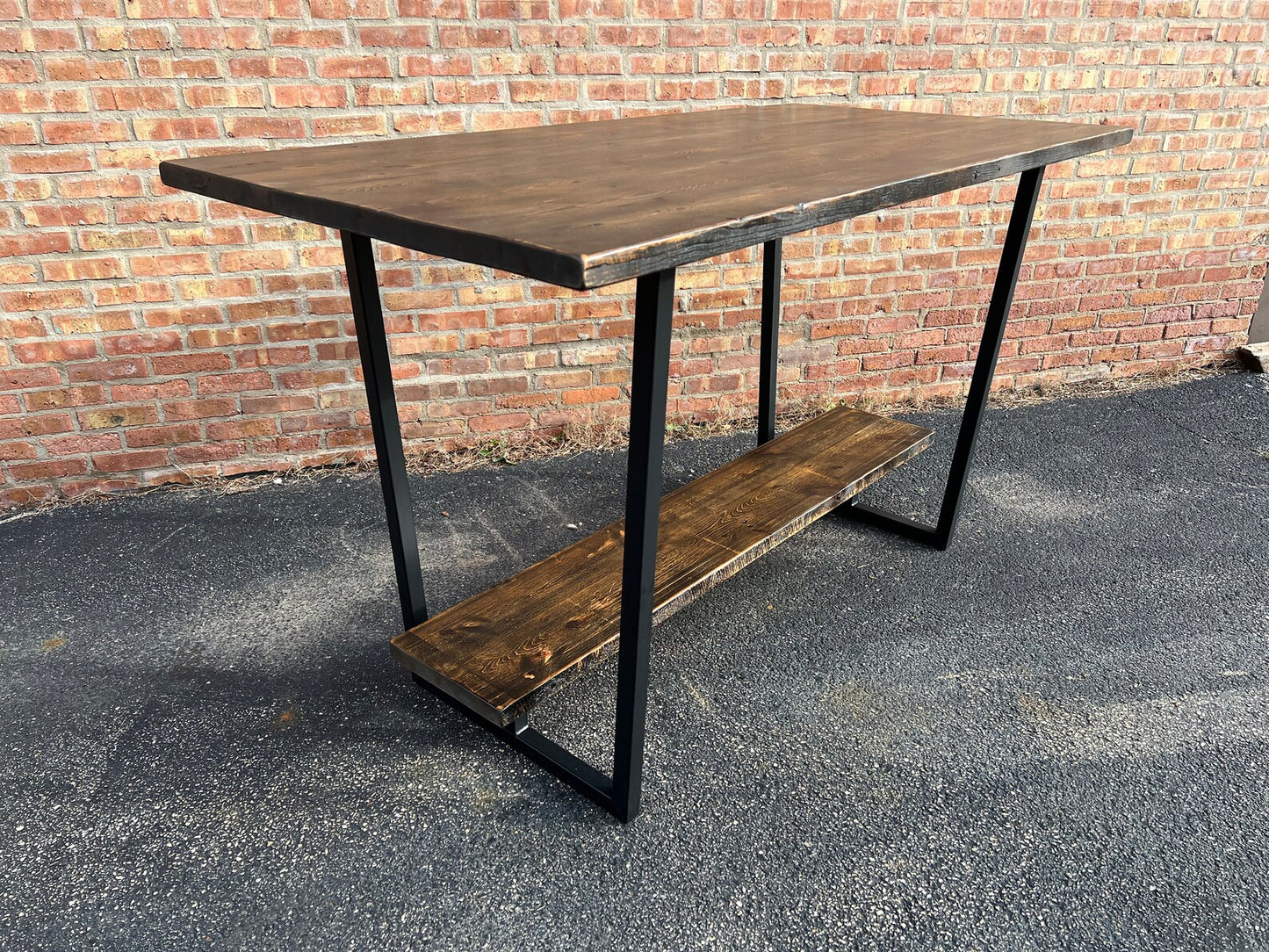 Reclaimed Wood Table w/ Foot Rest