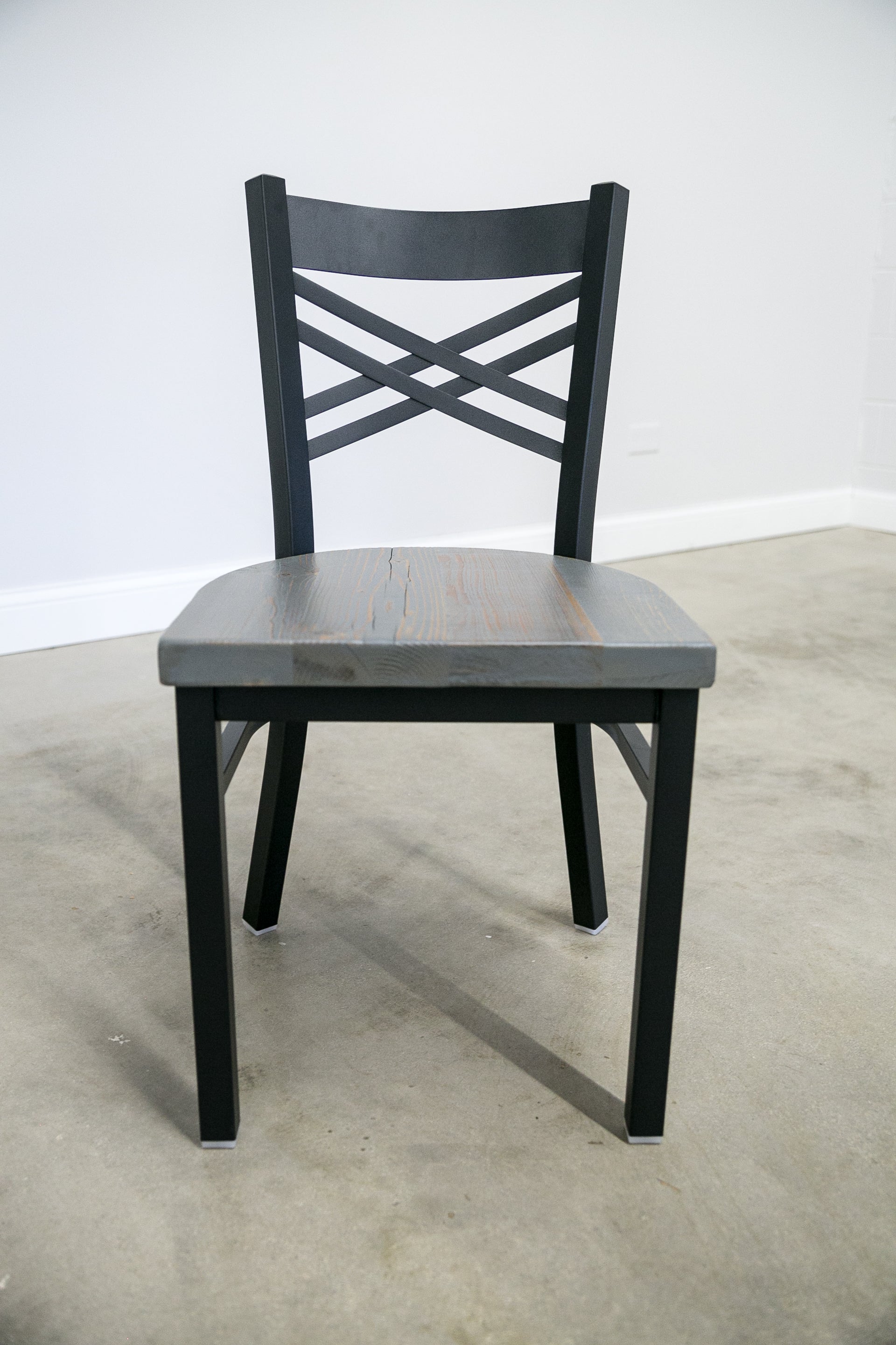 18 Inch X Back Dining Chair (Matte Black)