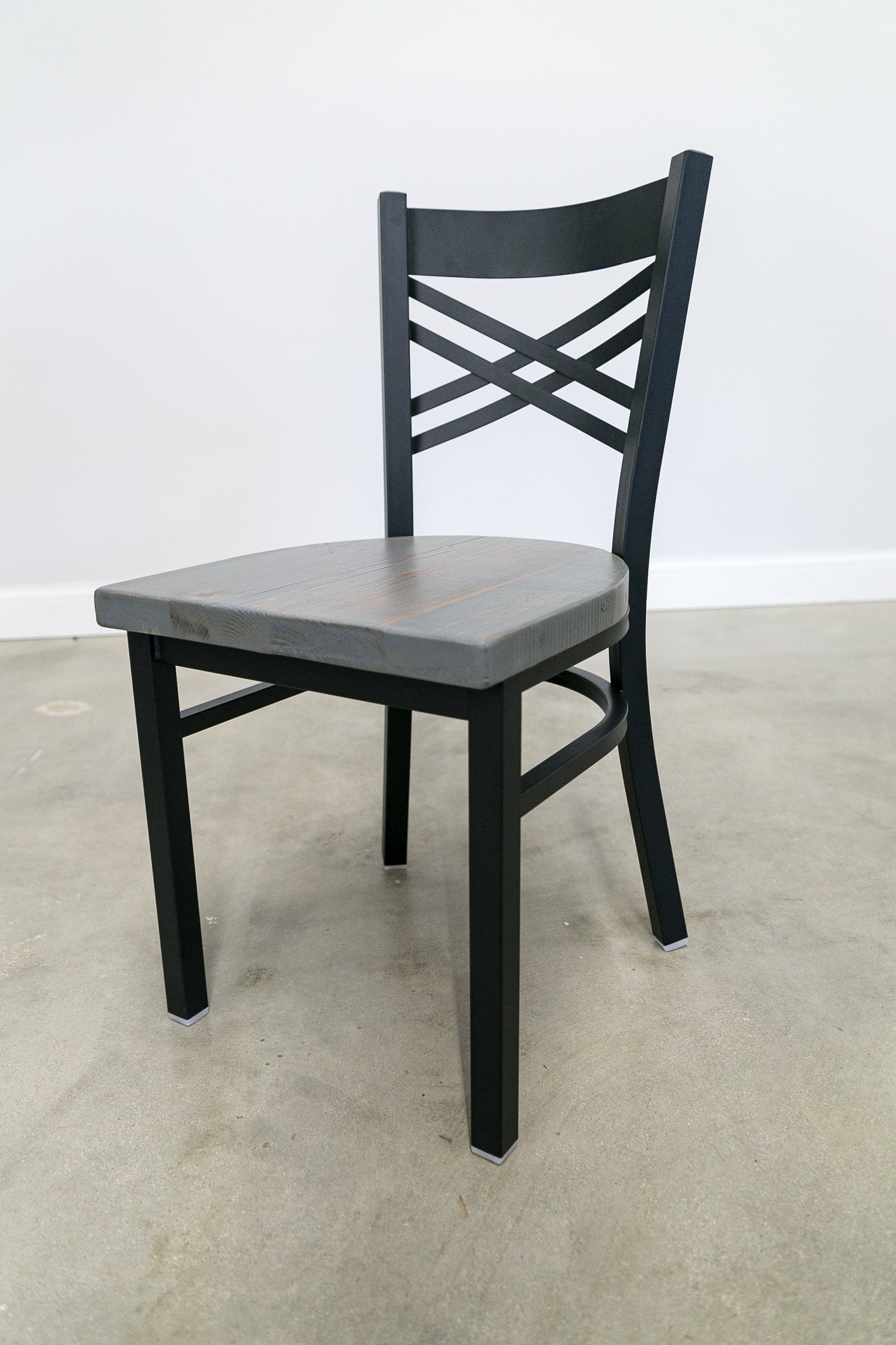 18 Inch X Back Dining Chair (Matte Black)