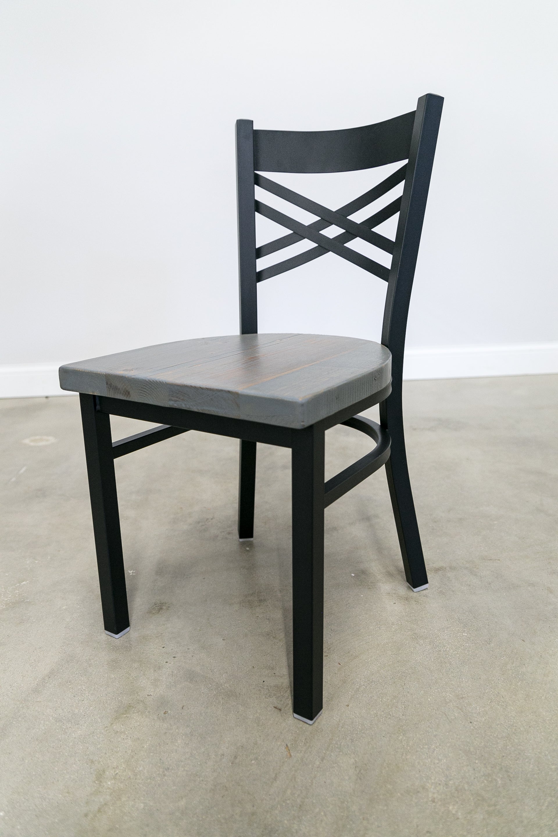 18 Inch X Back Dining Chair (Matte Black)