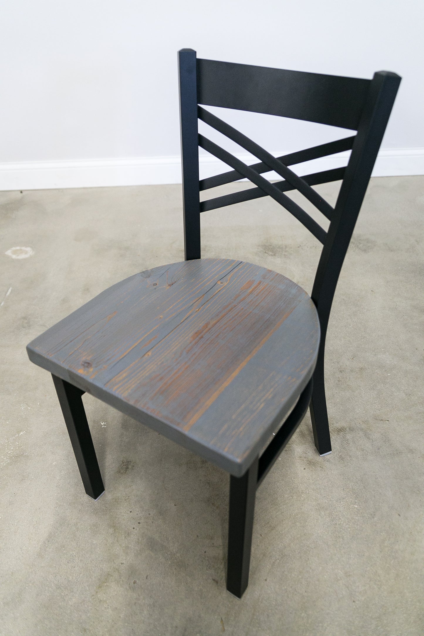 18 Inch X Back Dining Chair (Matte Black)