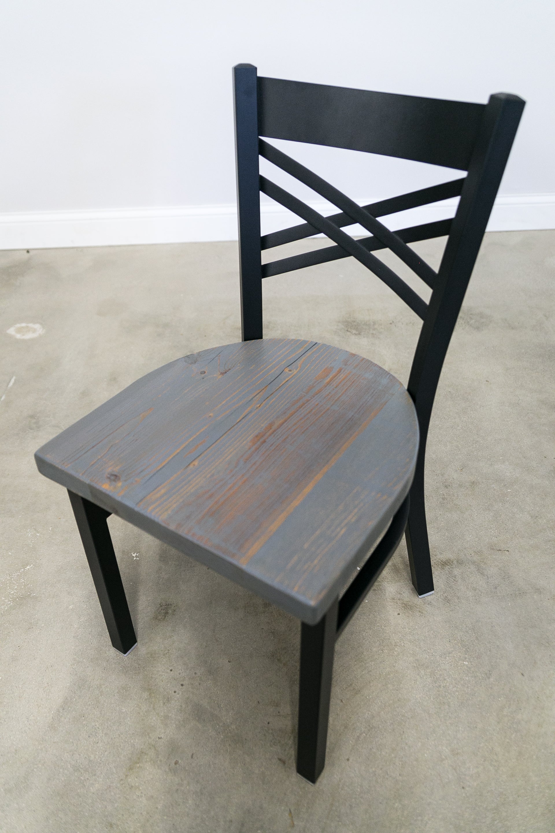 18 Inch X Back Dining Chair (Matte Black)