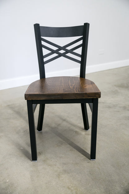 18 Inch X-Back Dining Chair (Gun Metal)