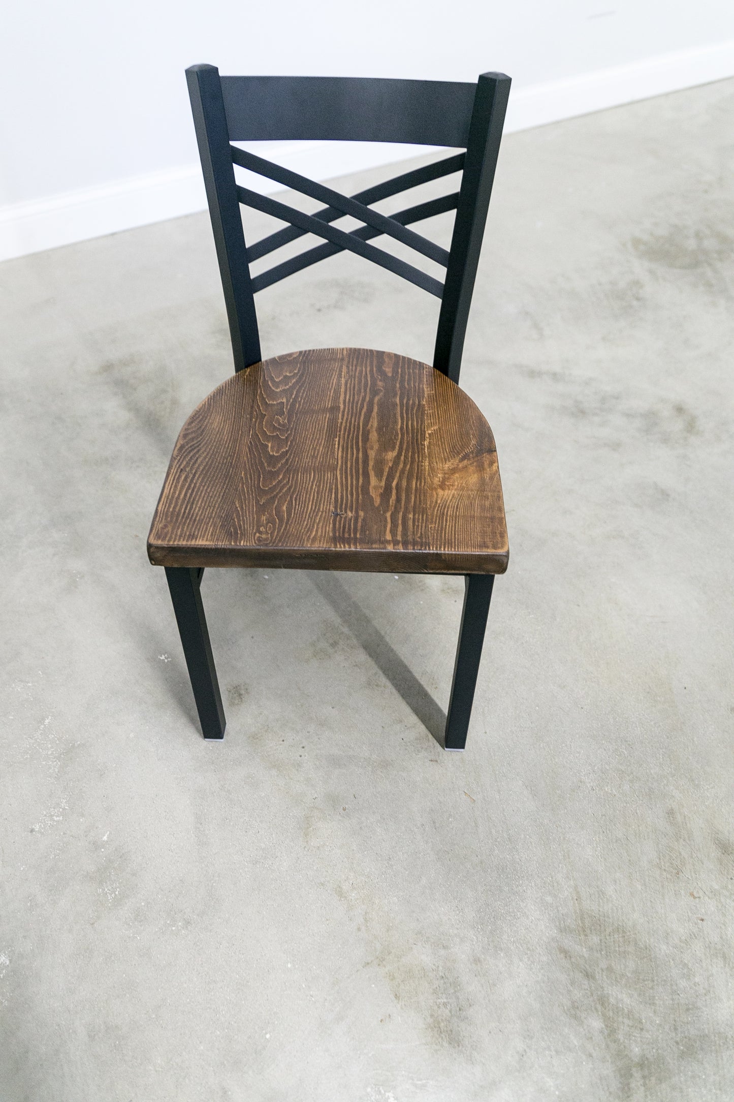 18 Inch X-Back Dining Chair (Gun Metal)