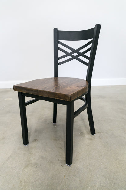 18 Inch X-Back Dining Chair (Gun Metal)