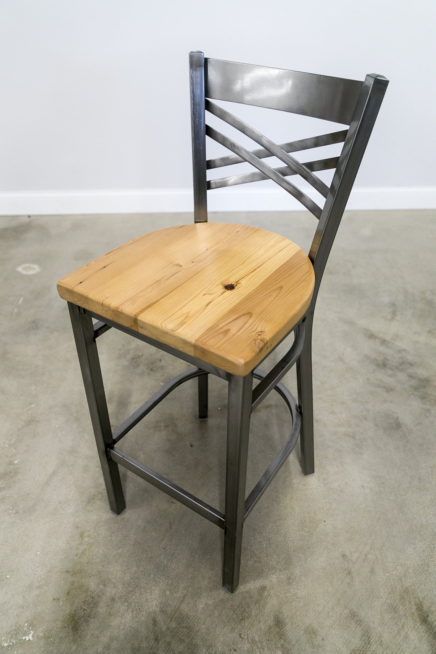 30 Inch X Back Bar Stool (Gun Metal)
