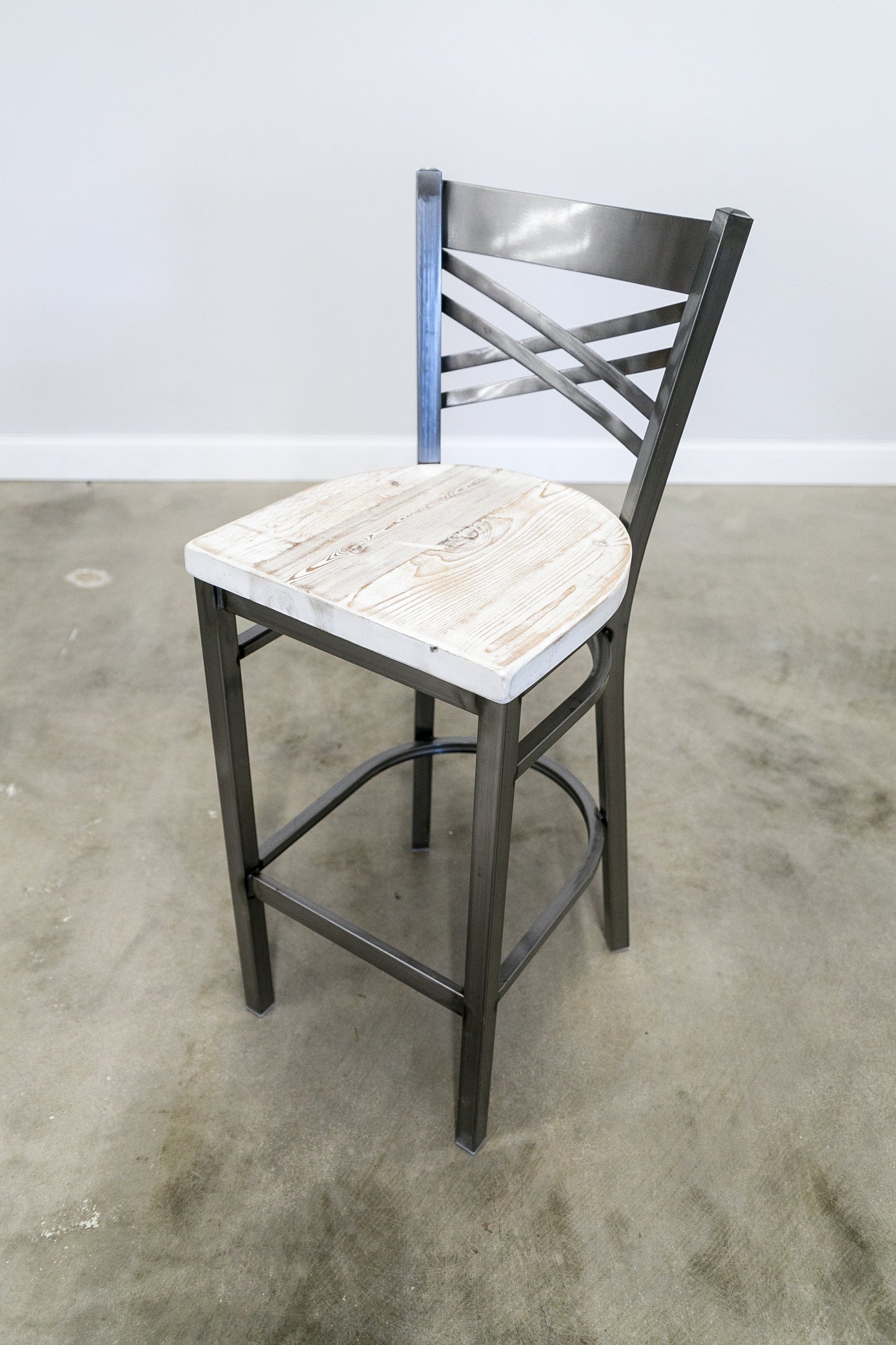 30 Inch X Back Bar Stool (Gun Metal)