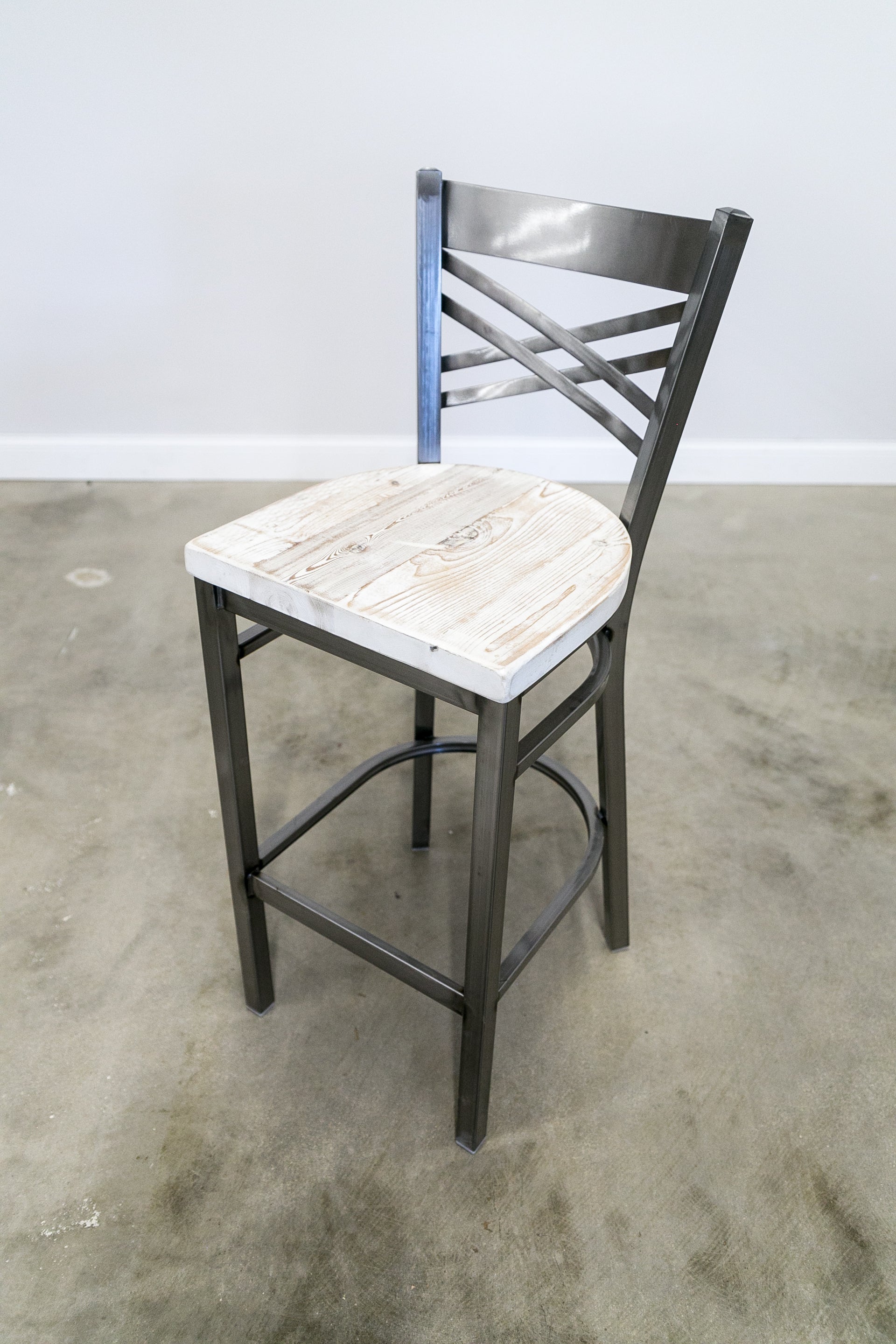 30 Inch X Back Bar Stool (Gun Metal)
