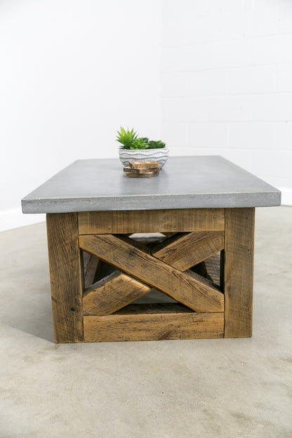 Coffee Table with Concrete Top