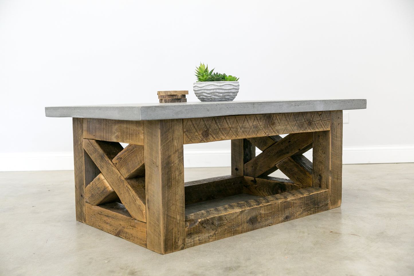 Coffee Table with Concrete Top