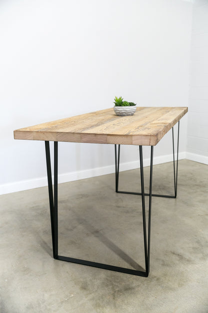Modern Reclaimed Wood Table w/ Brooklyn Leg Base