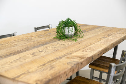 Modern Reclaimed Wood Table w/ Brooklyn Leg Base