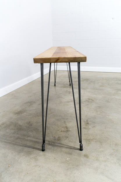 Console table with Leveling Hair Pin Legs