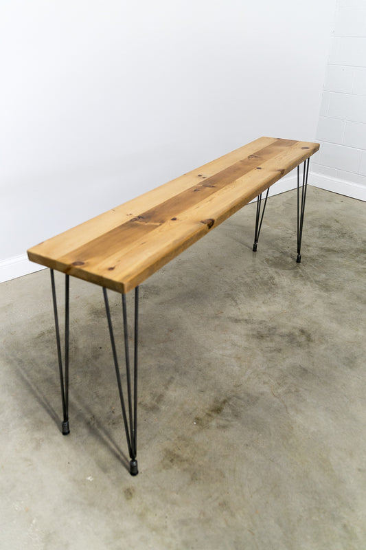 Console table with Leveling Hair Pin Legs