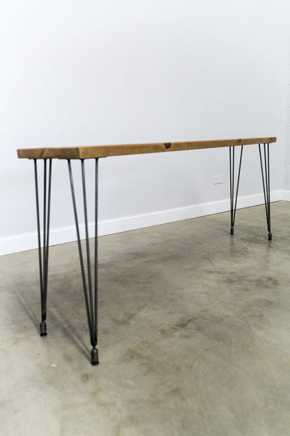 Console table with Leveling Hair Pin Legs