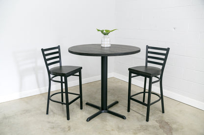 Reclaimed Wood Round Pedestal Table