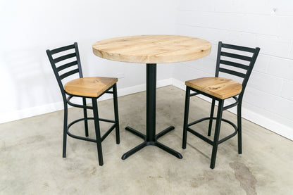 Reclaimed Wood Round Pedestal Table