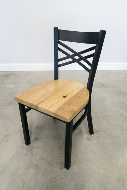18 Inch X Back Dining Chair (Matte Black)