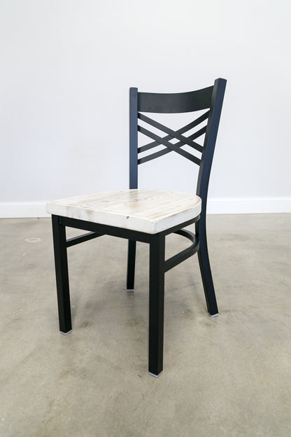 18 Inch X Back Dining Chair (Matte Black)
