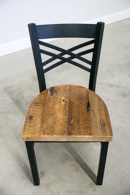 18 Inch X Back Dining Chair (Matte Black)