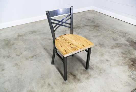 18 Inch X-Back Dining Chair (Gun Metal)