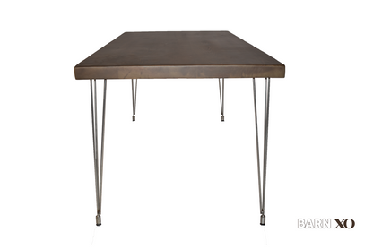 Reclaimed Wood Table with Leveling Hairpin Legs