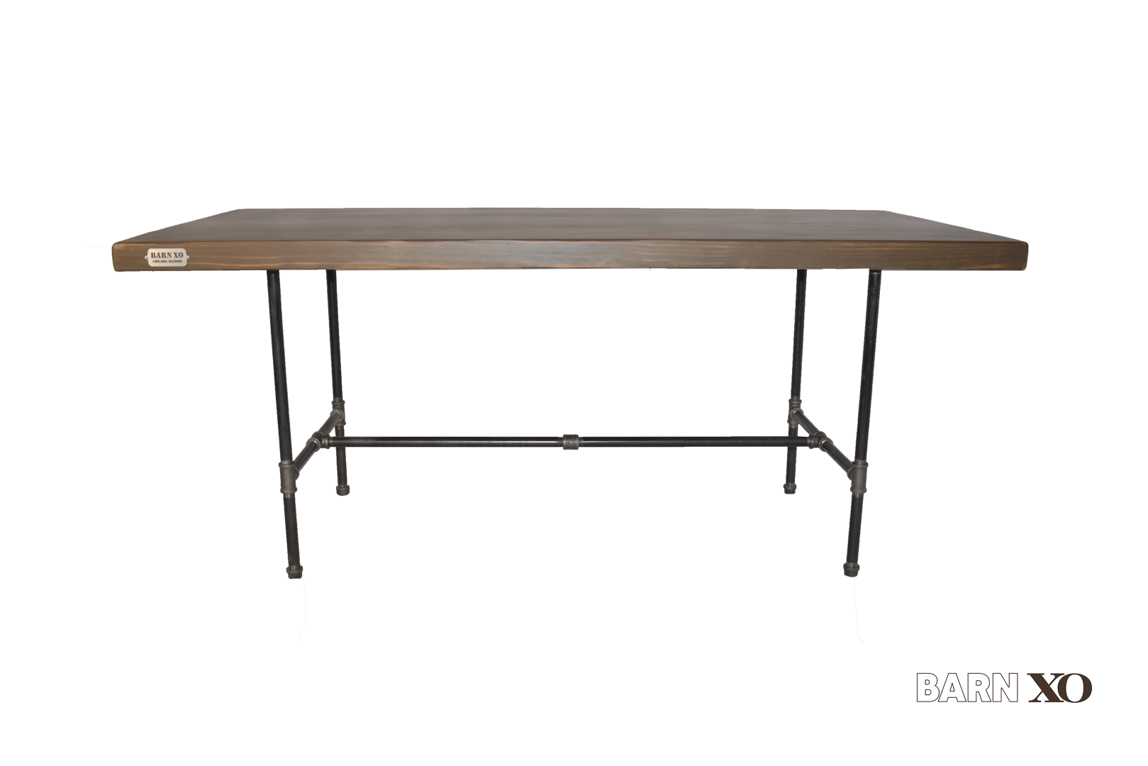 Reclaimed Wood Table with Black Pipe Leg Base