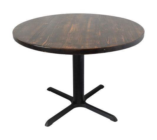 Reclaimed Wood Round Pedestal Table