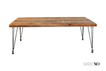 Coffee Table with Adjustable Leveling Hair Pin Legs