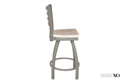 25 Inch Metal X Back Counter Chair (Gun Metal)