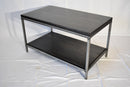 Urban Steel Coffee Table with Floating Shelf