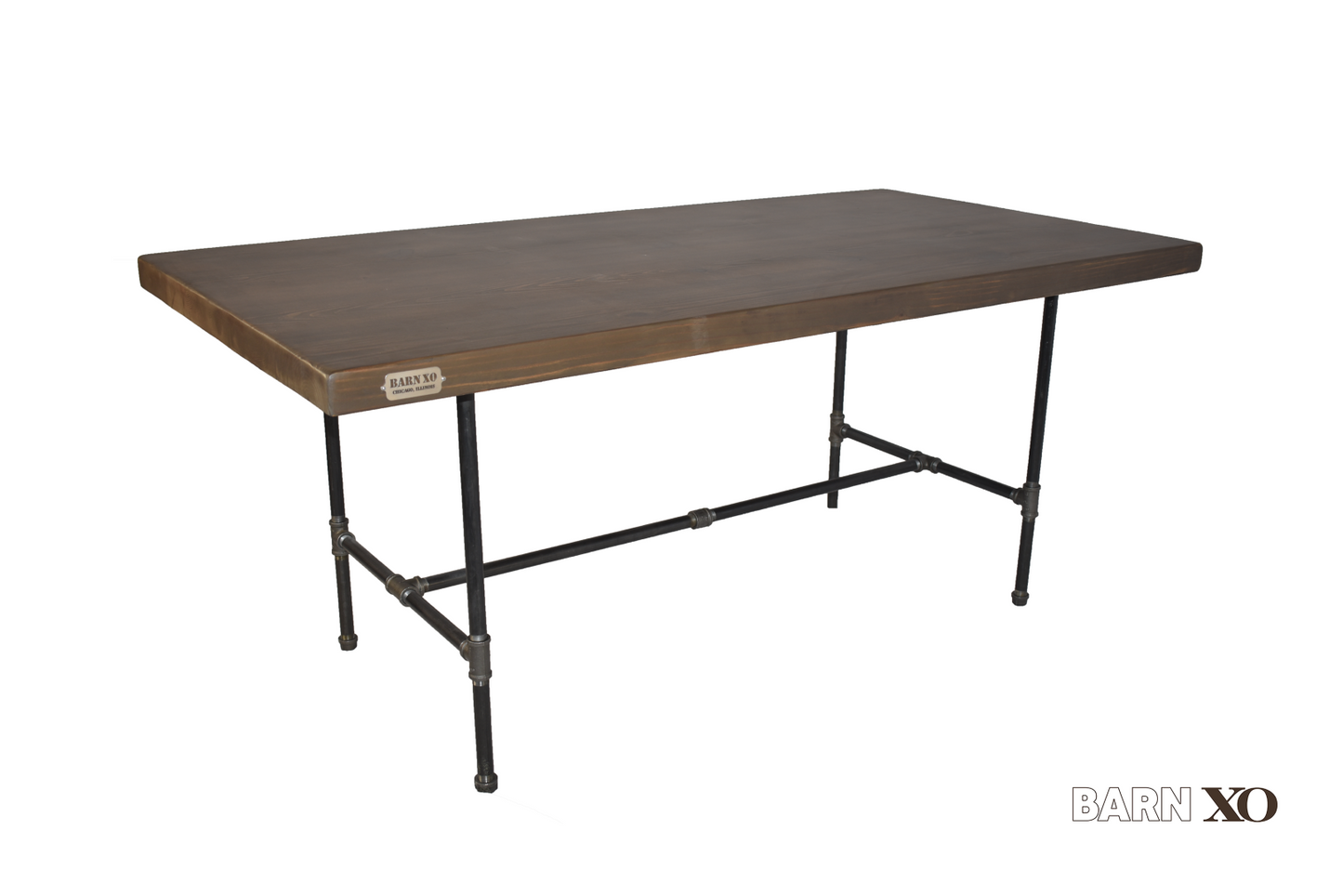 Reclaimed Wood Table with Black Pipe Leg Base