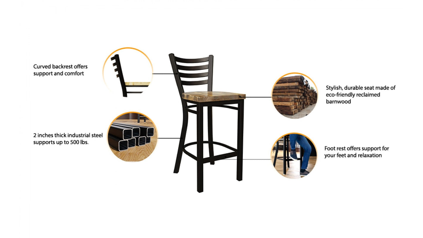 Bar Stool (30 Inch Ladder Back)