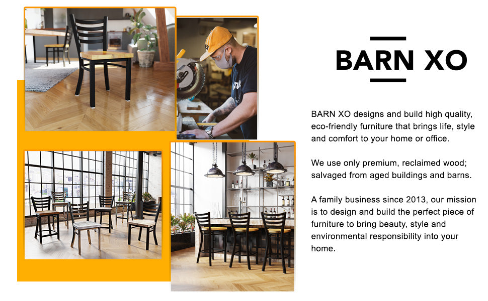 30 Inch Ladder Back Bar Stool (Matte Black)