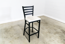 30 Inch Ladder Back Bar Stool (Matte Black)