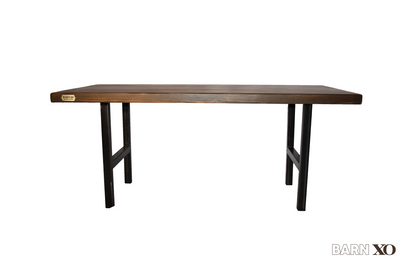 Reclaimed Wood Table with H-Leg Base
