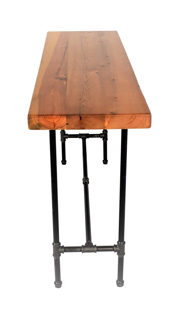 Industrial Console Table with Cross Bar