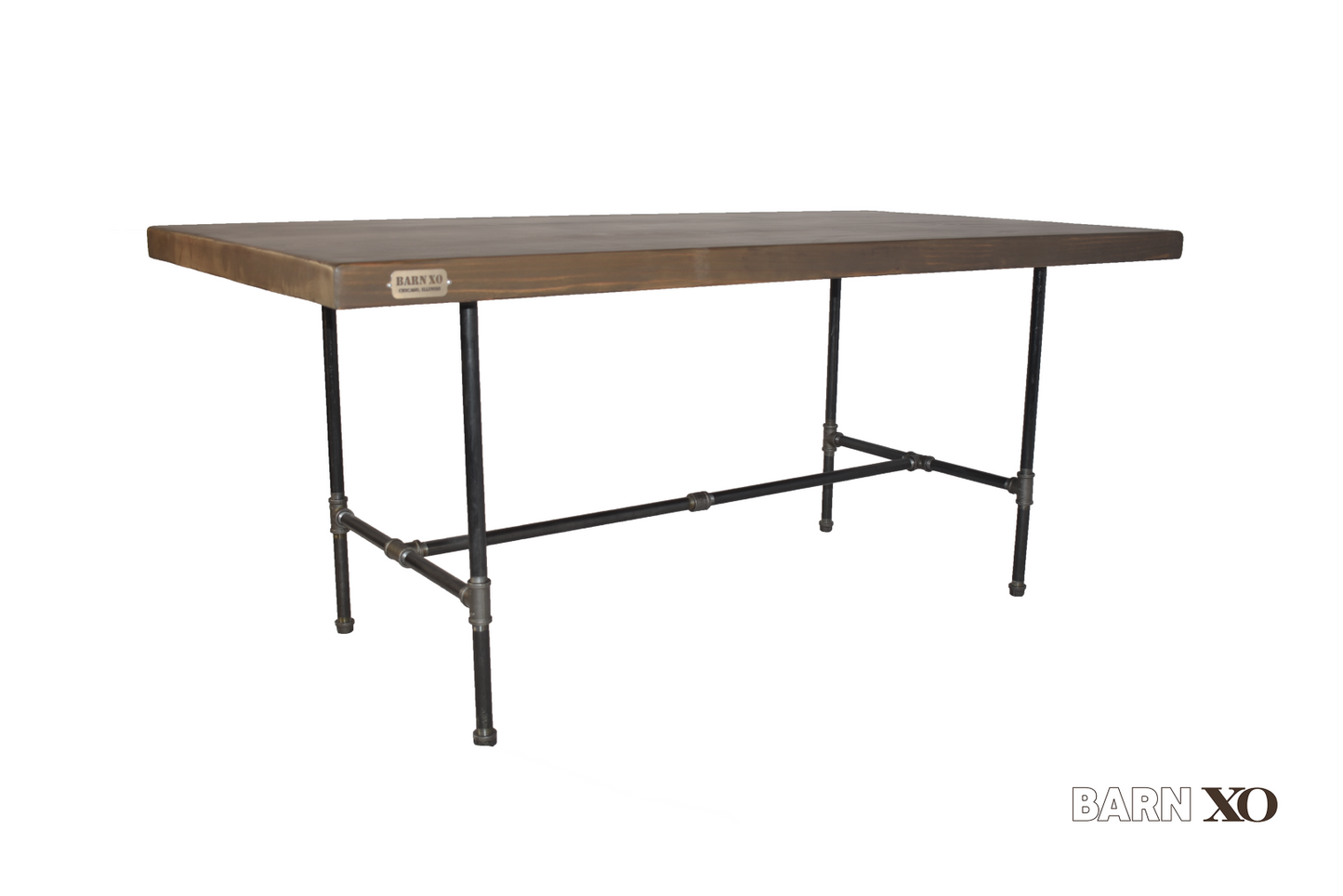 Reclaimed Wood Table with Black Pipe Leg Base