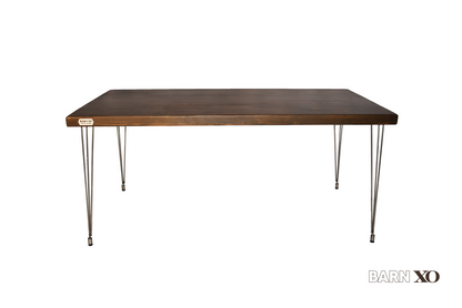 Reclaimed Wood Table with Leveling Hairpin Legs