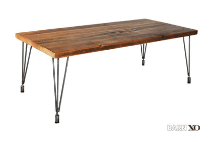 Coffee Table with Adjustable Leveling Hair Pin Legs