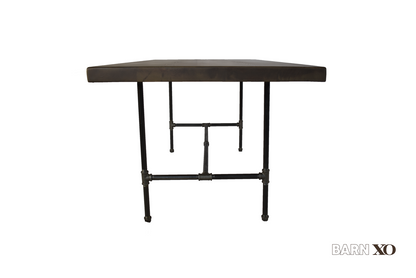 Reclaimed Wood Table with Black Pipe Leg Base