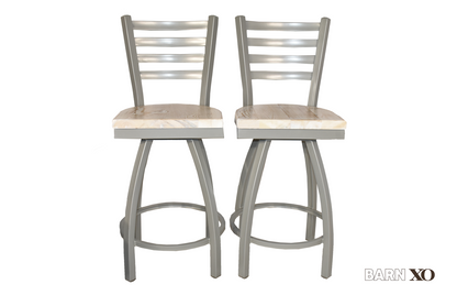 25 Inch Metal X Back Counter Chair (Gun Metal)