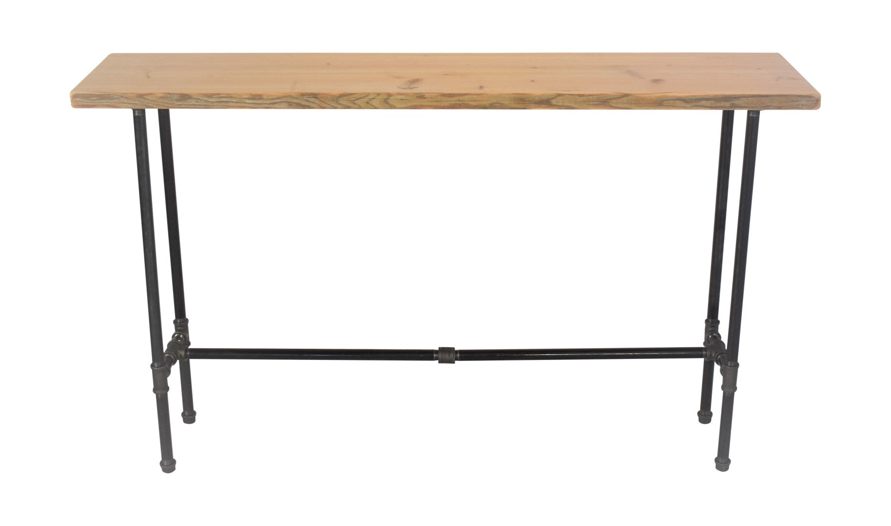 Industrial Console Table with Cross Bar