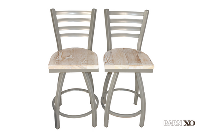 25 Inch Metal X Back Counter Chair (Gun Metal)