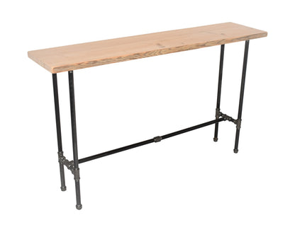 Industrial Console Table with Cross Bar