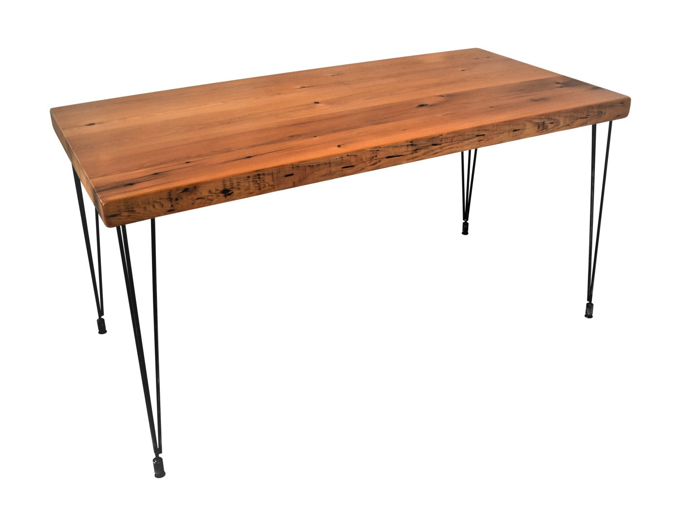 Reclaimed Wood Table with Leveling Hairpin Legs