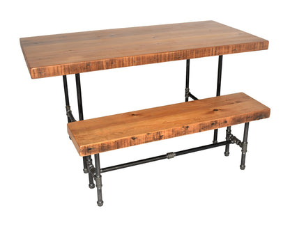 Reclaimed Wood Table with Black Pipe Leg Base